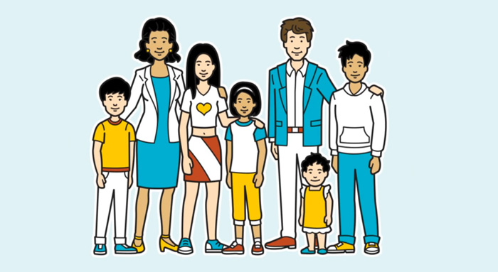 familie mit 5 Kindern